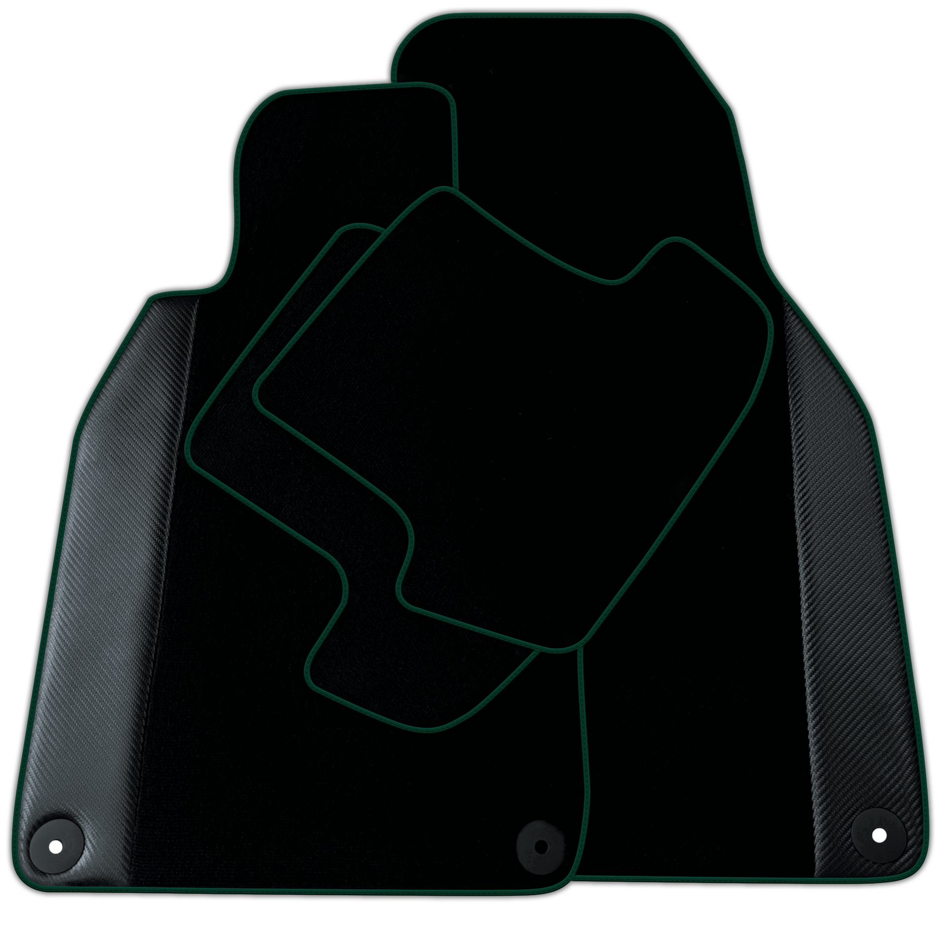 Black Floor Mats for Porsche Taycan (2020-2023) with Carbon