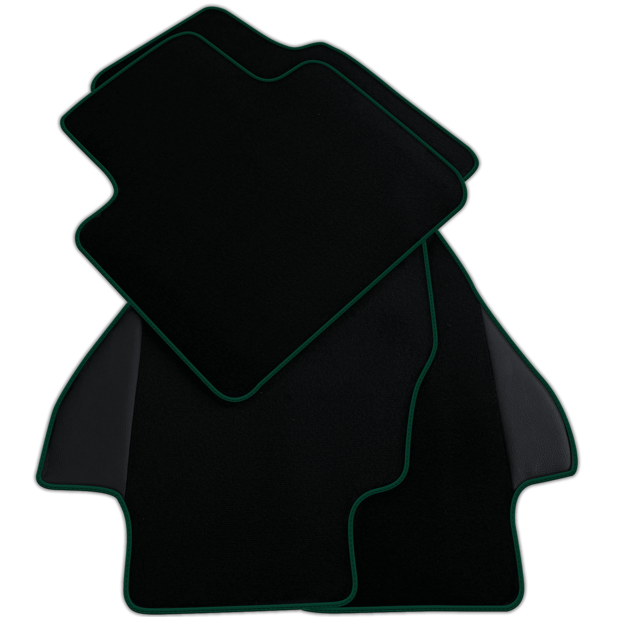 Custom Black Floor Mats for Ferrari Dino 308 GT4 (1973-1979) with Leather