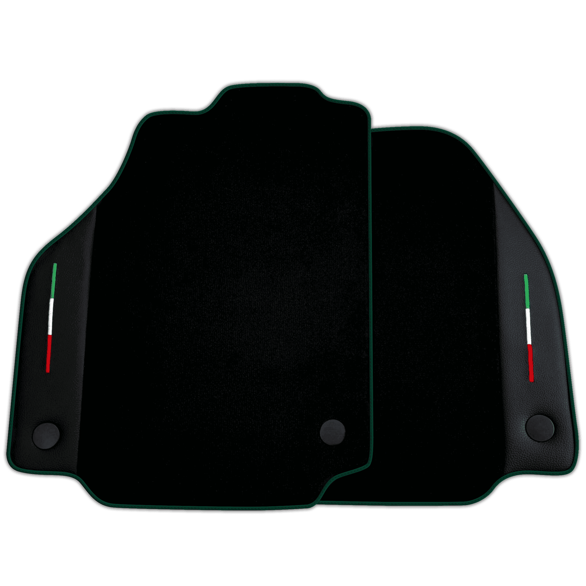 Black Floor Mats for Ferrari 488 Spider (2016-2022) with Leather | Various Trim Colors