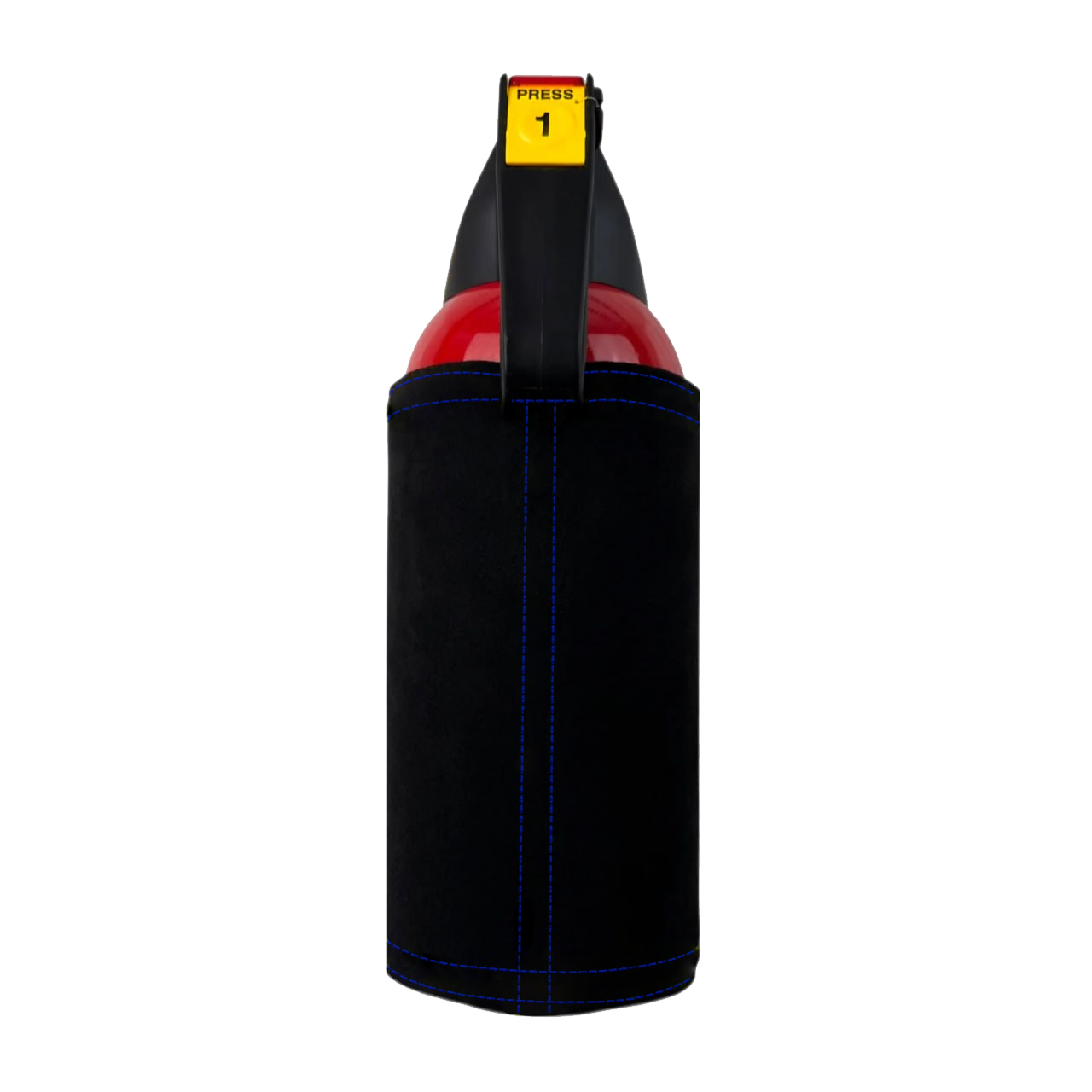 Fire Extinguisher Cover for Supercars – Black Alcantara with Various Color Stitching