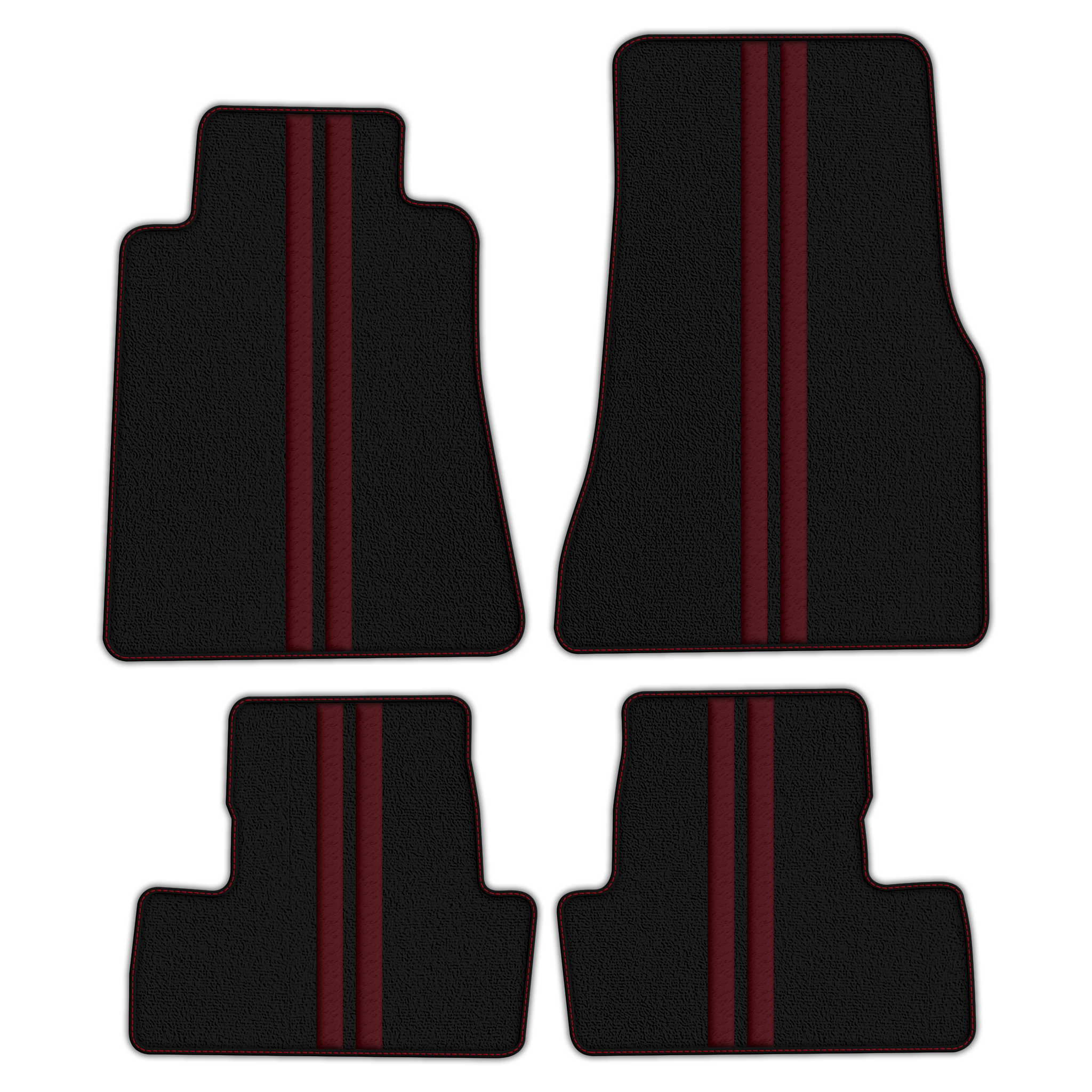 Premium Black Leather Line Floor Mats for Nissan GT-R (2009-2023)