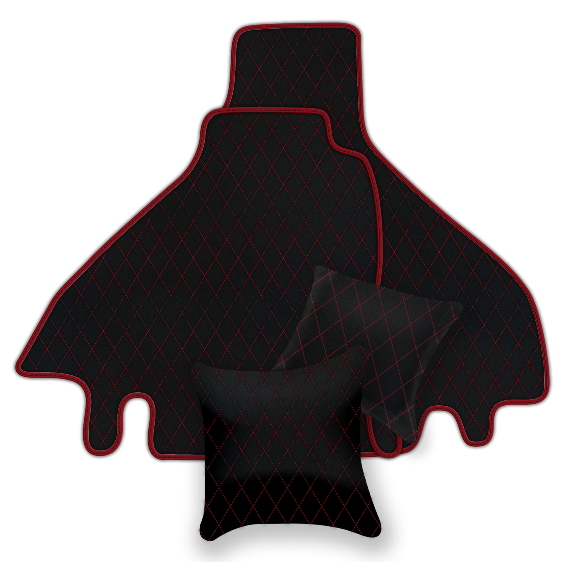 Premium Black Leather Floor Mats for Ferrari 512 TR (1992-1994)