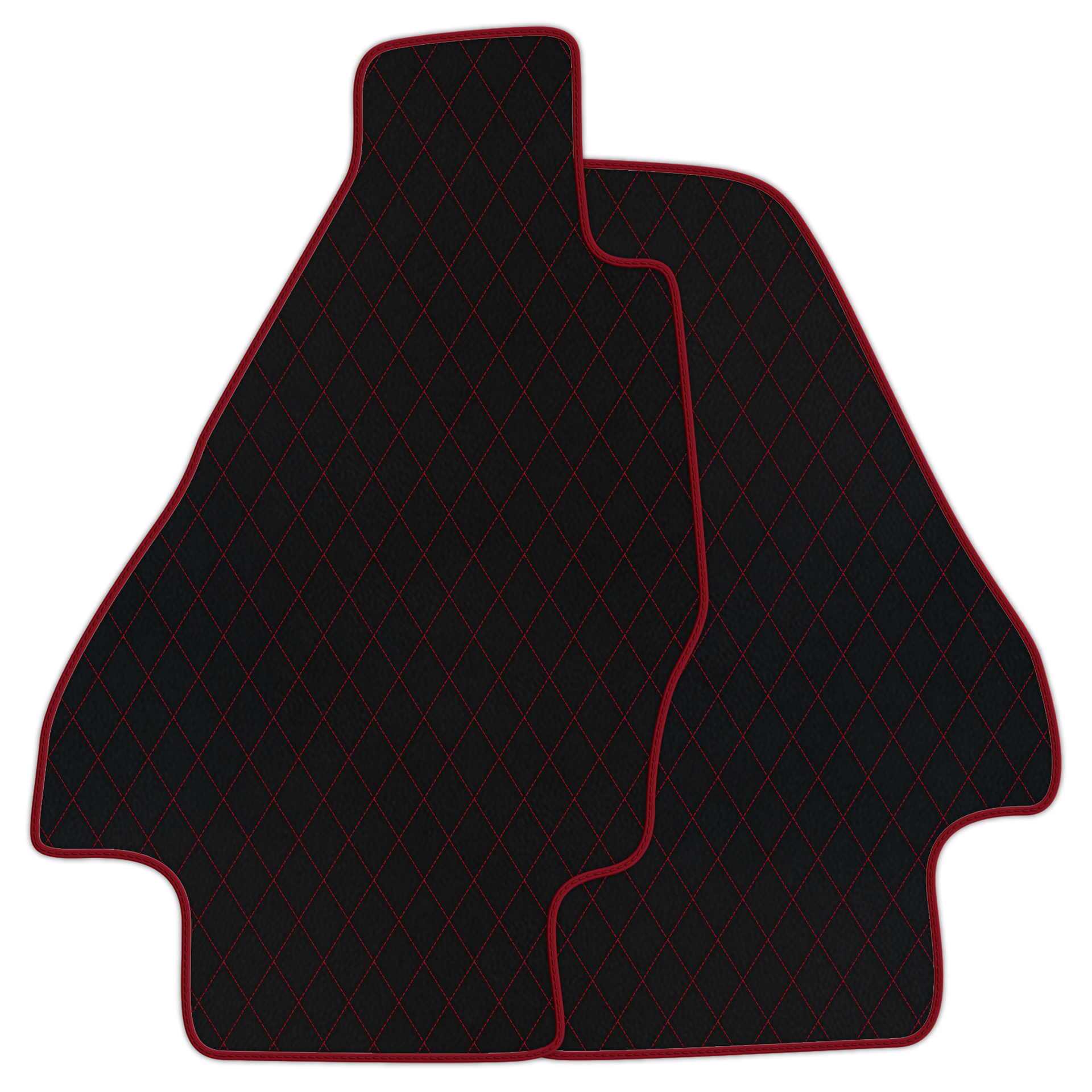 Customizable Leather Trunk Floor Mats with Double Diamond Pattern for Ferrari Dino GT4 (1973-1979) - AutoWin