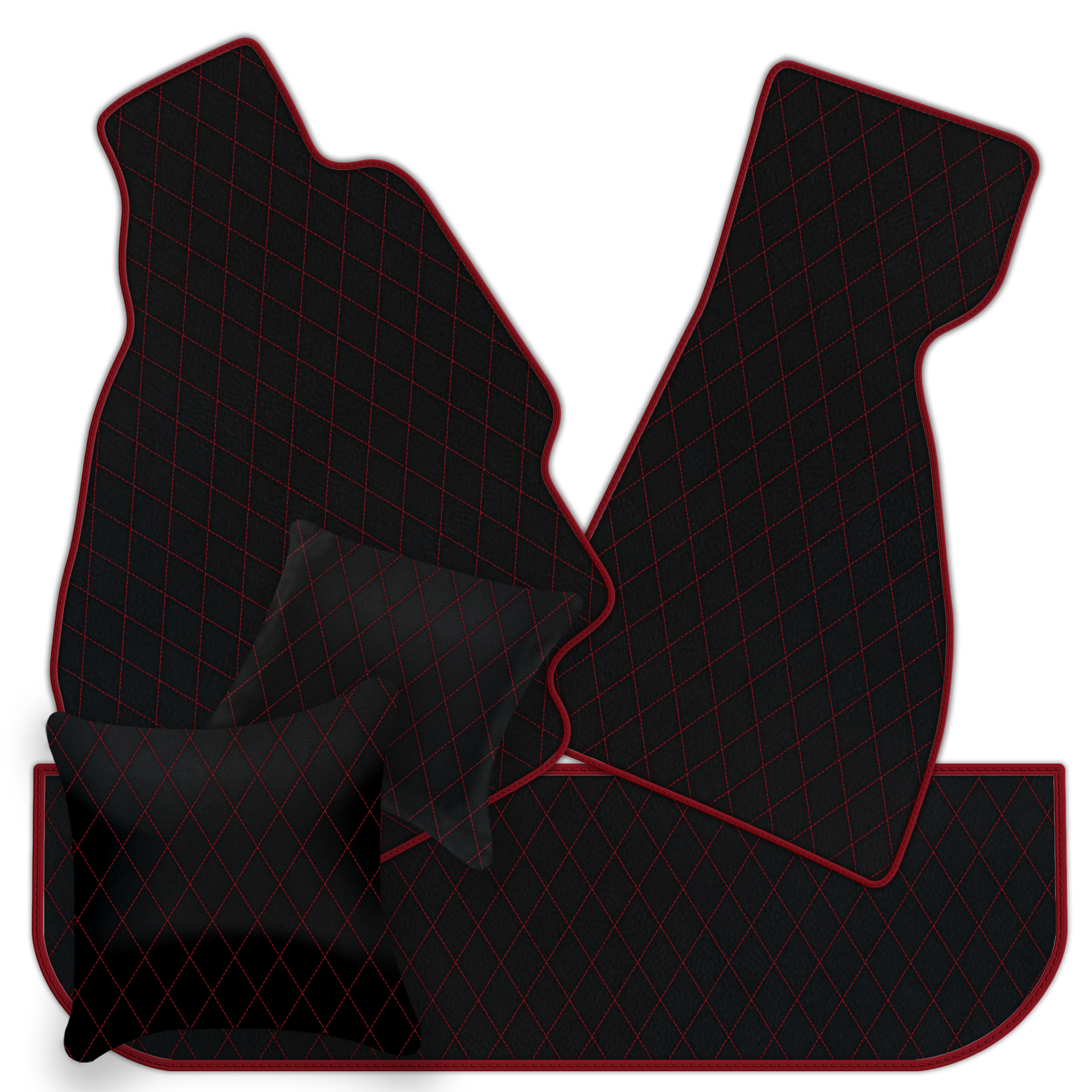 Premium Black Leather Floor Mats for Ferrari 328 GTS (1985-1989)
