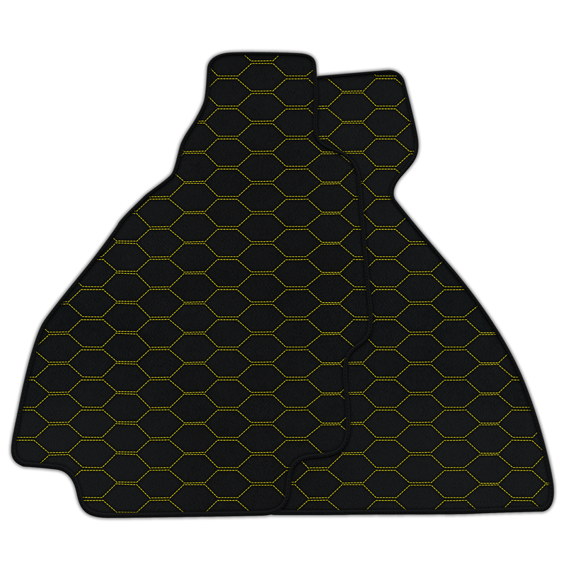 Customizable Leather Floor Mats with Divario Pattern for Ferrari 328 GTS (1985-1989)