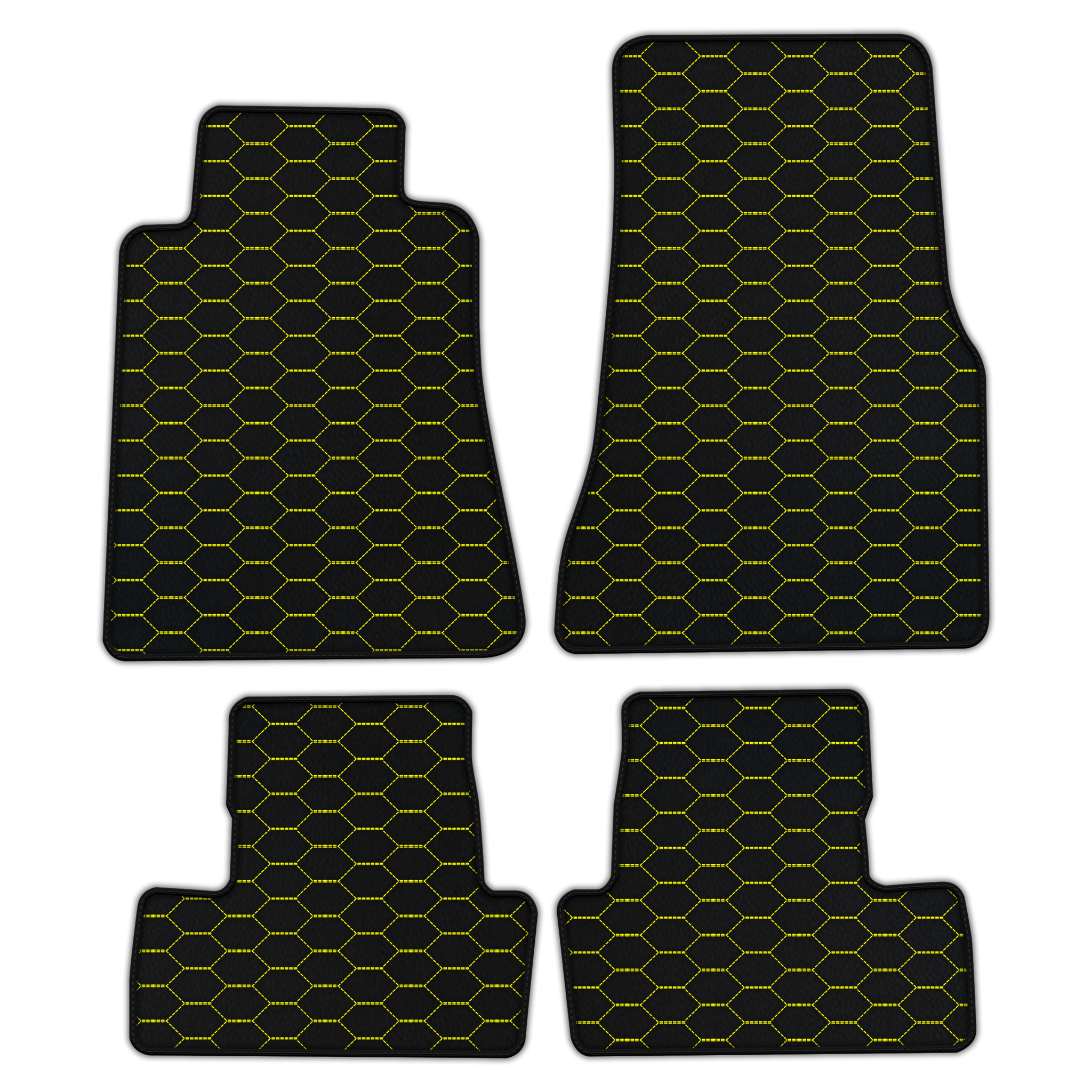 Customizable Leather Floor Mats with Divario Pattern for Ford Mustang V (2004-2010)