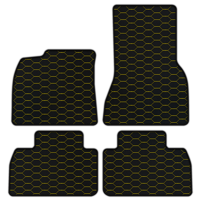 Customizable Leather Floor Mats with Divario Pattern for Porsche Macan EV (2024-2026) Electric SUV