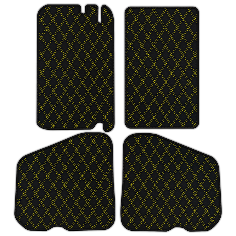 Customizable Leather Floor Mats with Double Diamond Pattern for Rolls Royce Shadow (1965-1977)