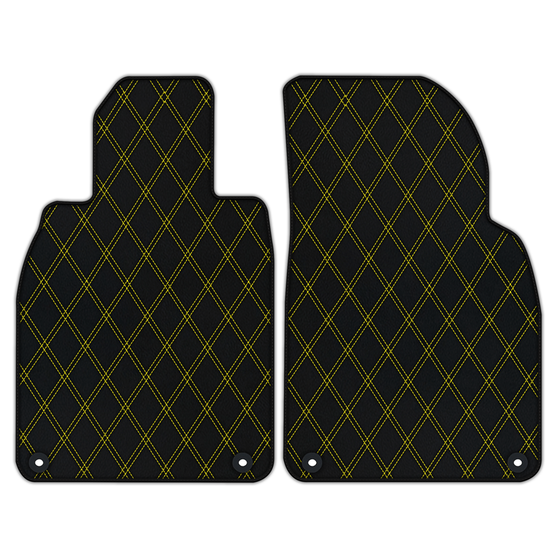 Customizable Leather Floor Mats with Double Diamond Pattern for Porsche 981 Boxster (2013-2016)