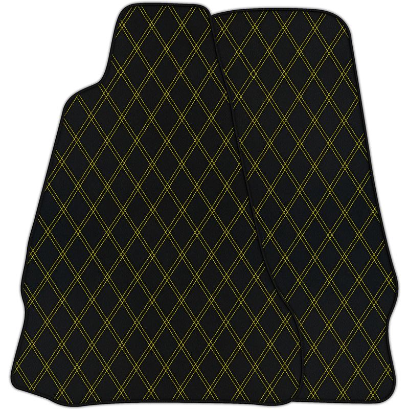 Customizable Leather Floor Mats with Double Diamond Pattern for Aston Martin V8 Vantage (2005-2018)