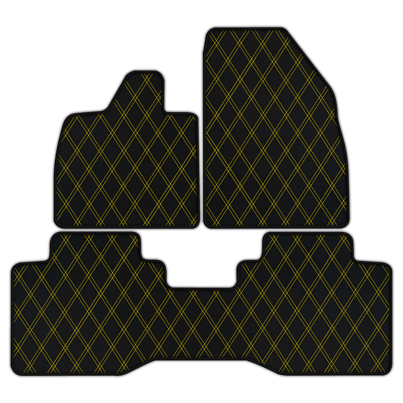 Customizable Leather Floor Mats with Double Diamond Pattern for Lotus Eletre (2022-2025)