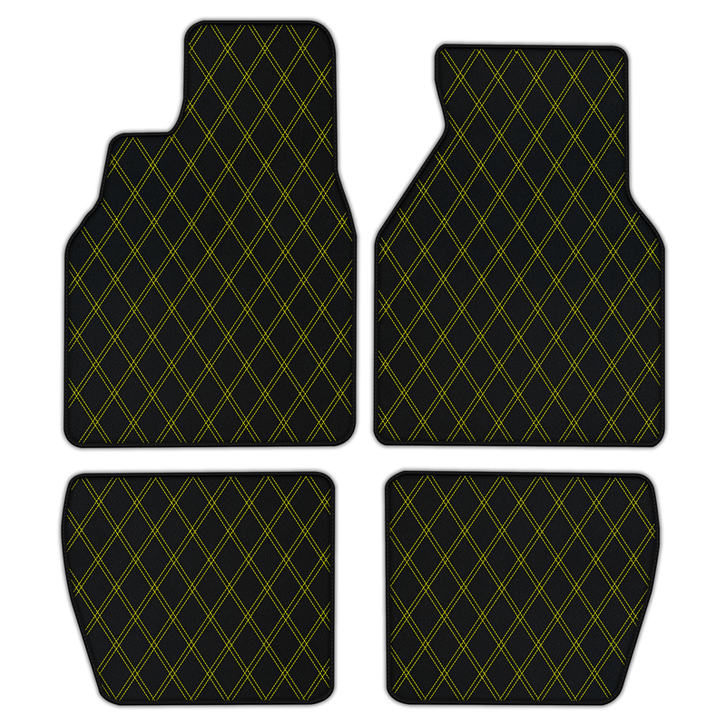 Customizable Leather Floor Mats with Double Diamond Pattern for Pontiac FireBird (1993-2002)
