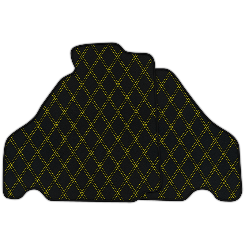 Customizable Leather Floor Mats with Double Diamond Pattern for Ferrari 360 (1999-2005)