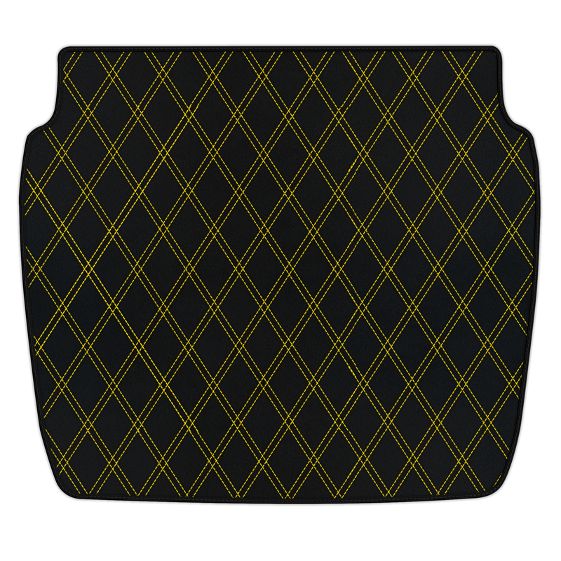 Customizable Leather Trunk Floor Mats with Double Diamond Pattern for Ferrari 348 TS (1989-1995)