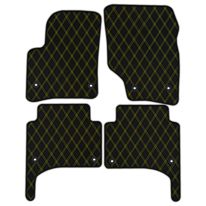 Customizable Leather Floor Mats with Double Diamond Pattern for Porsche Porsche Cayenne (2003-2010)