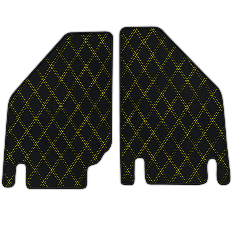 Customizable Leather Floor Mats with Double Diamond Pattern for Lamborghini Countach (1974–1990)