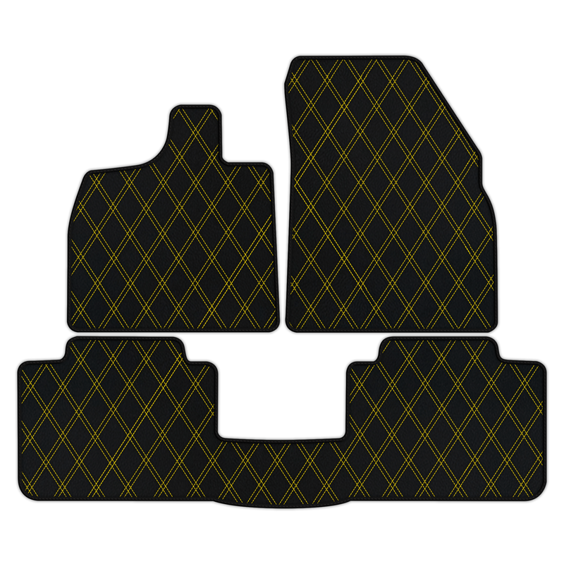 Customizable Leather Floor Mats with Double Diamond Pattern for Lotus Emeya (2024-2025)
