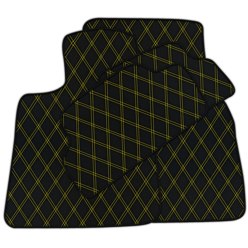 Customizable Leather Floor Mats with Double Diamond Pattern for Mini Clubman F54 (2015-2019)