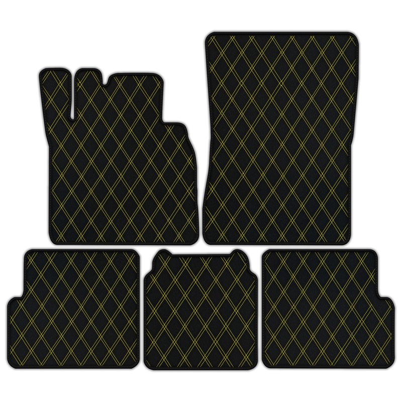 Customizable Leather Floor Mats with Double Diamond Pattern for Mercedes Benz G-Class W463 (2008-2018)