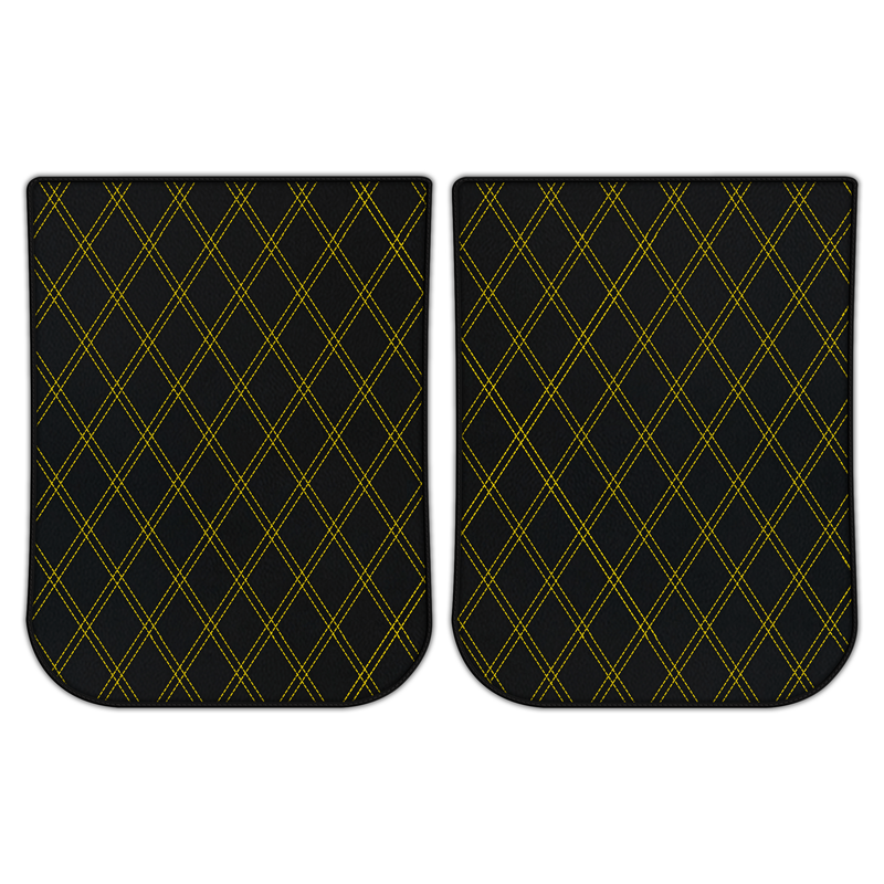 Customizable Leather Floor Mats with Double Diamond Pattern for Ferrari LaFerrari (2013-2018)