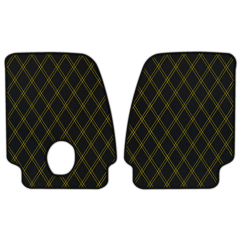Customizable Leather Floor Mats with Double Diamond Pattern for Ferrari Monza SP2 (2018-2023)