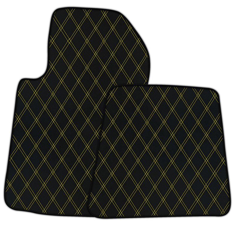 Customizable Leather Floor Mats with Double Diamond Pattern for Ferrari 612 Scaglietti (2005-2011)