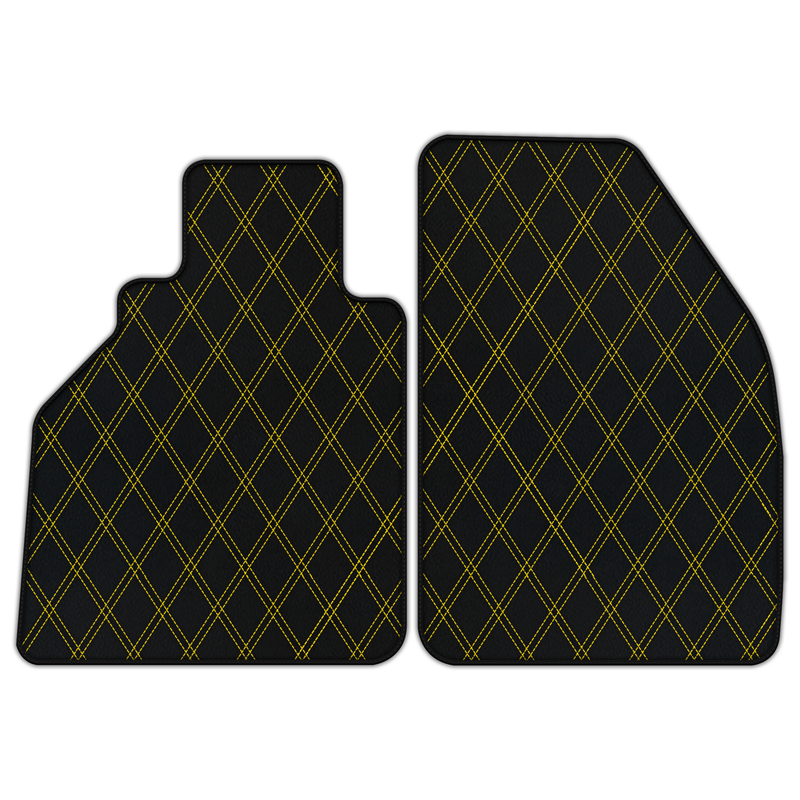 Customizable Leather Floor Mats with Double Diamond Pattern for Porsche 986 Boxster (1996-2004)