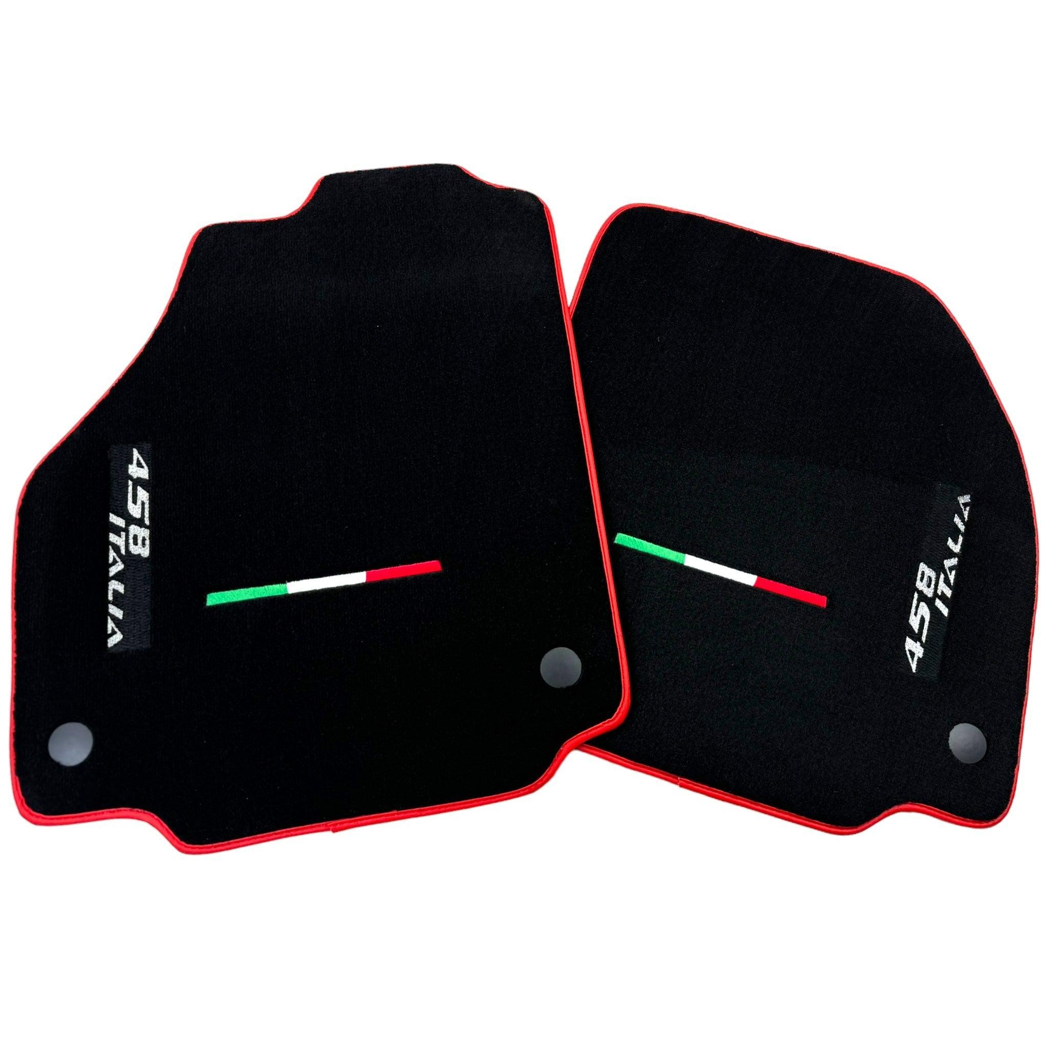 Floor Mats for Ferrari 458 Italia (2009-2015) with Red Trim - AutoWin