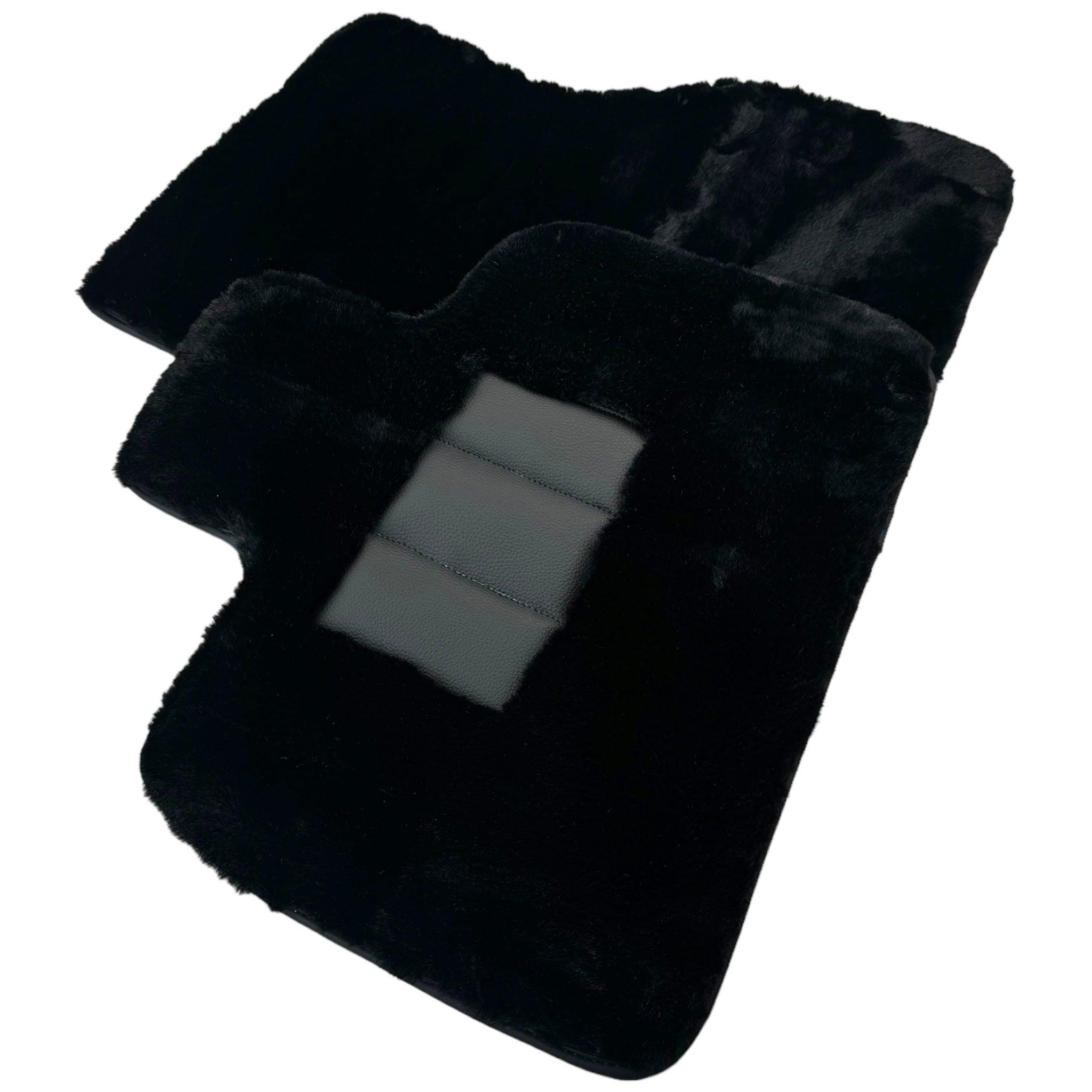 Black Sheepskin Floor Mats for BMW iX (2022-2024) - AutoWin