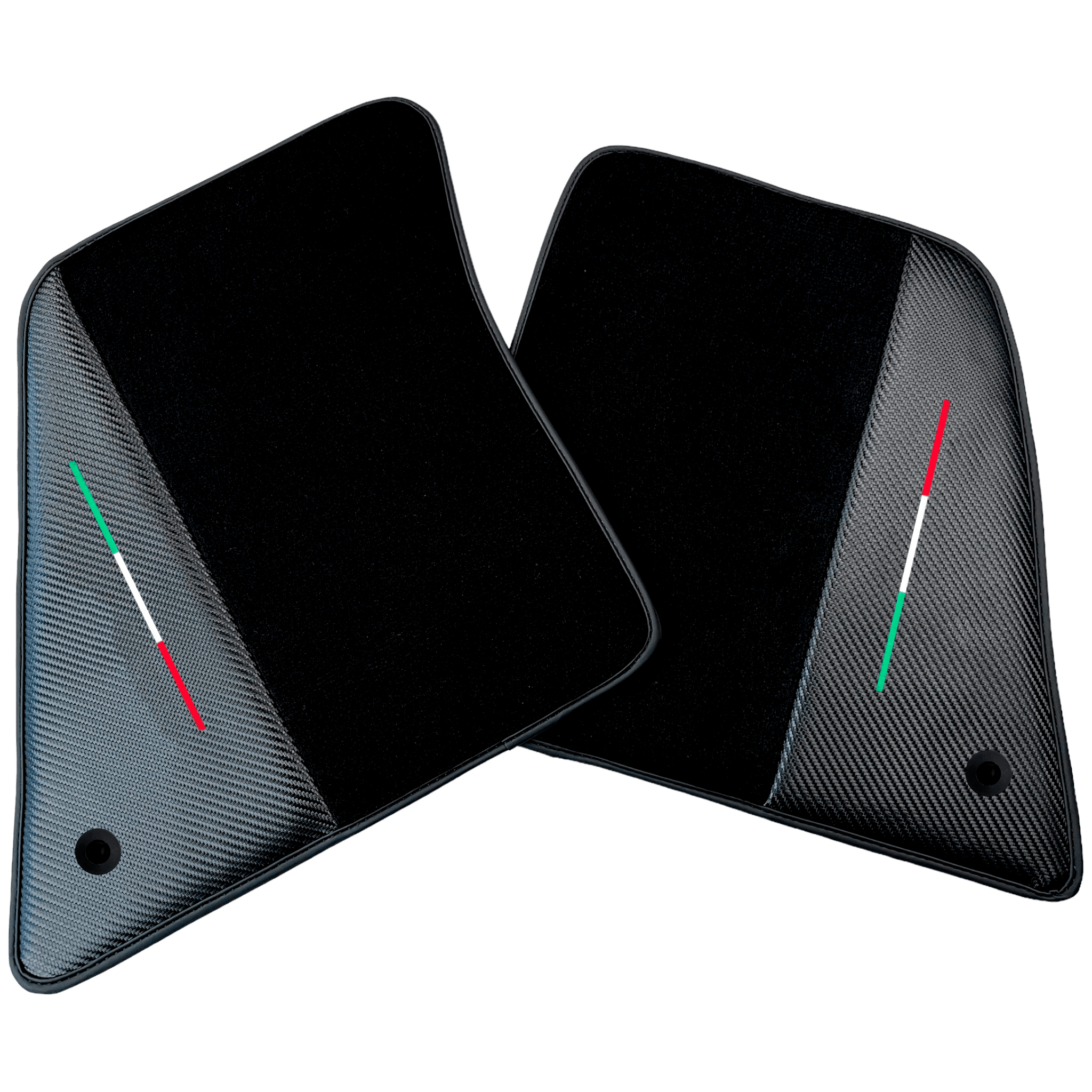 Black Floor Mats for Ferrari SF90 Stradale (2019-2024) with Carbon Fiber - AutoWin