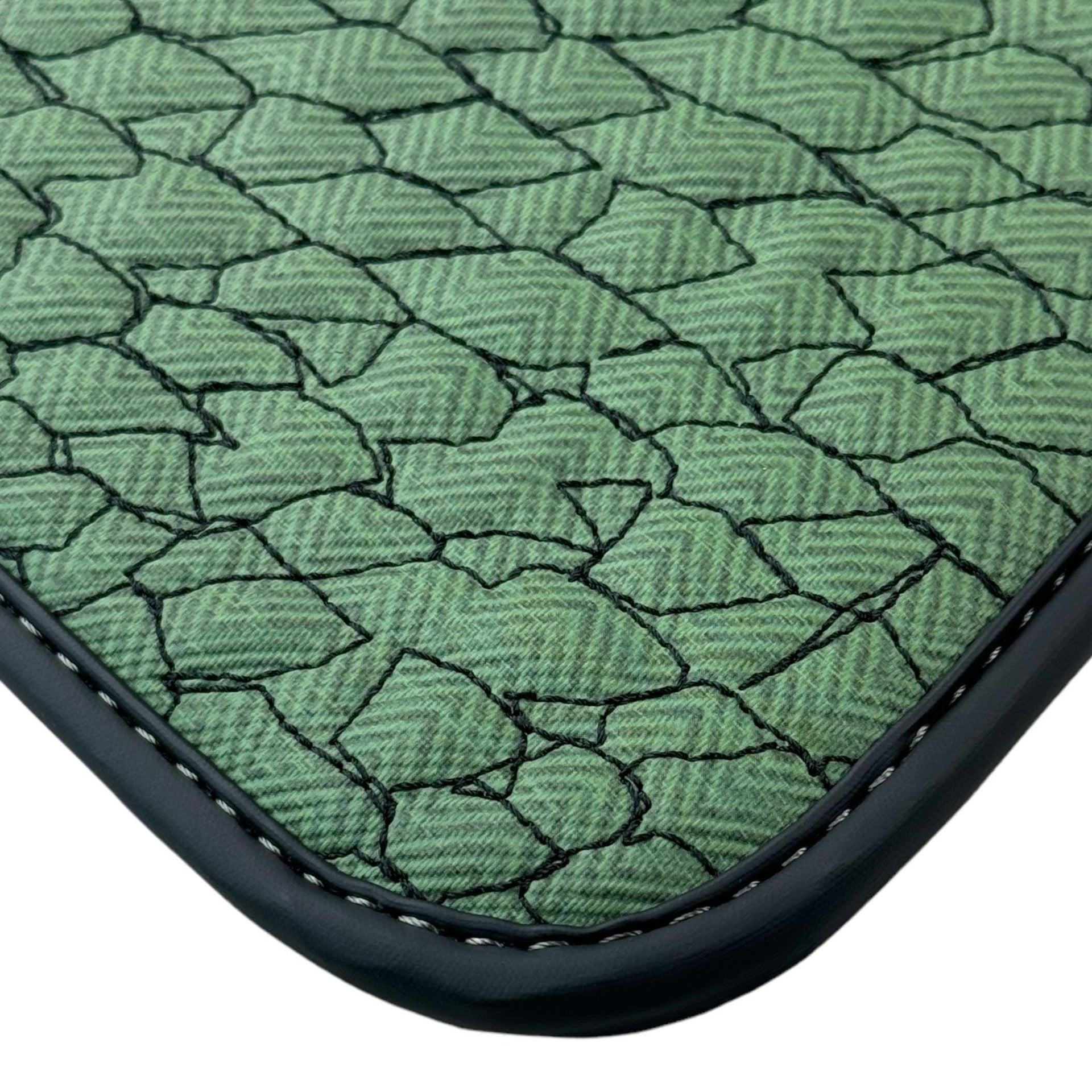 Green Leather Floor Mats for Rolls-Royce Phantom VIII (2017-2024) - AutoWin