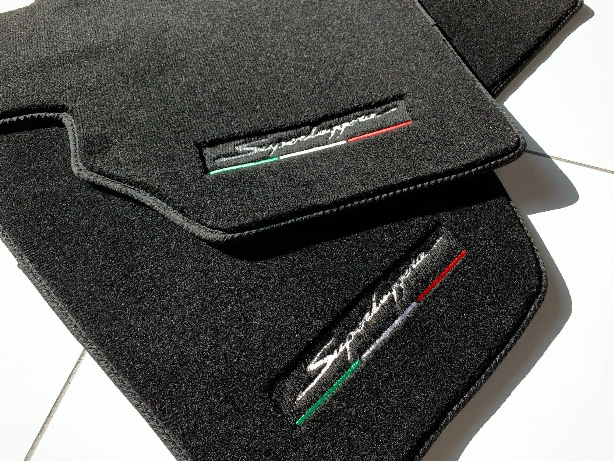 Floor Mats for Lamborghini Gallardo Superleggera with Italian Flag - AutoWin