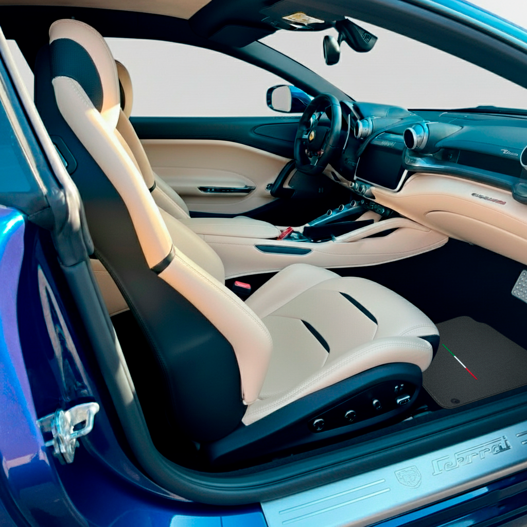 Gray Color Floor Mats for Ferrari GTC4 Lusso (2016-2023)