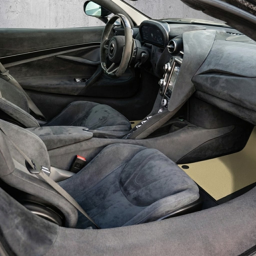 Floor Mats For McLaren 720S Black Tailored Carpets With Carbon - AutoWin