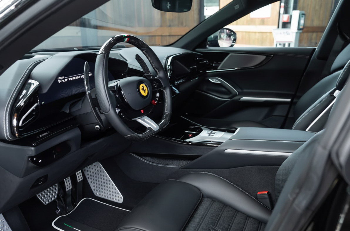 Customizable Floor Mats From Carpet With Leather for Ferrari Purosangue (2023-2024) - AutoWin