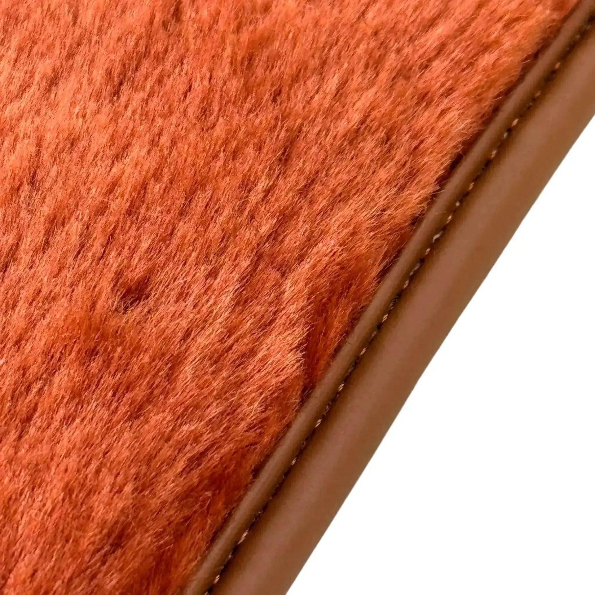 Ginger Color Sheepskin Floor Mats for Rolls-Royce Phantom Drophead Coupe (2007-2016) - AutoWin