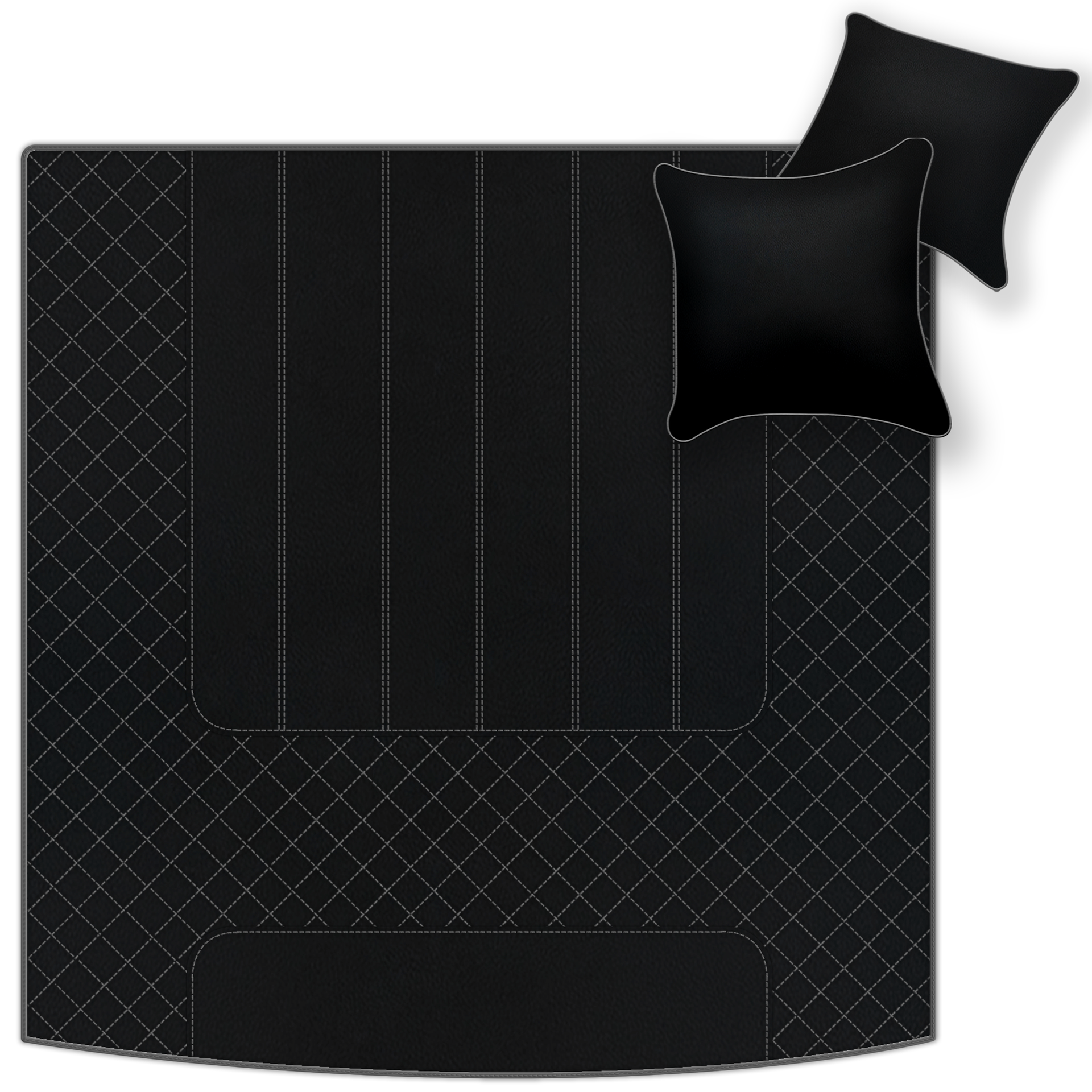 Grey Floor Mats For Bentley Mulsanne (2010-2020) with Leather - AutoWin