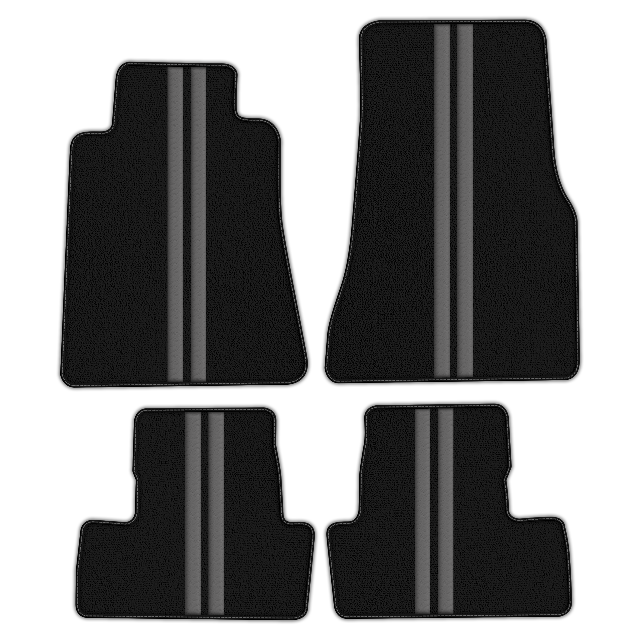 Premium Black Leather Line Floor Mats for Nissan GT-R (2009-2023)