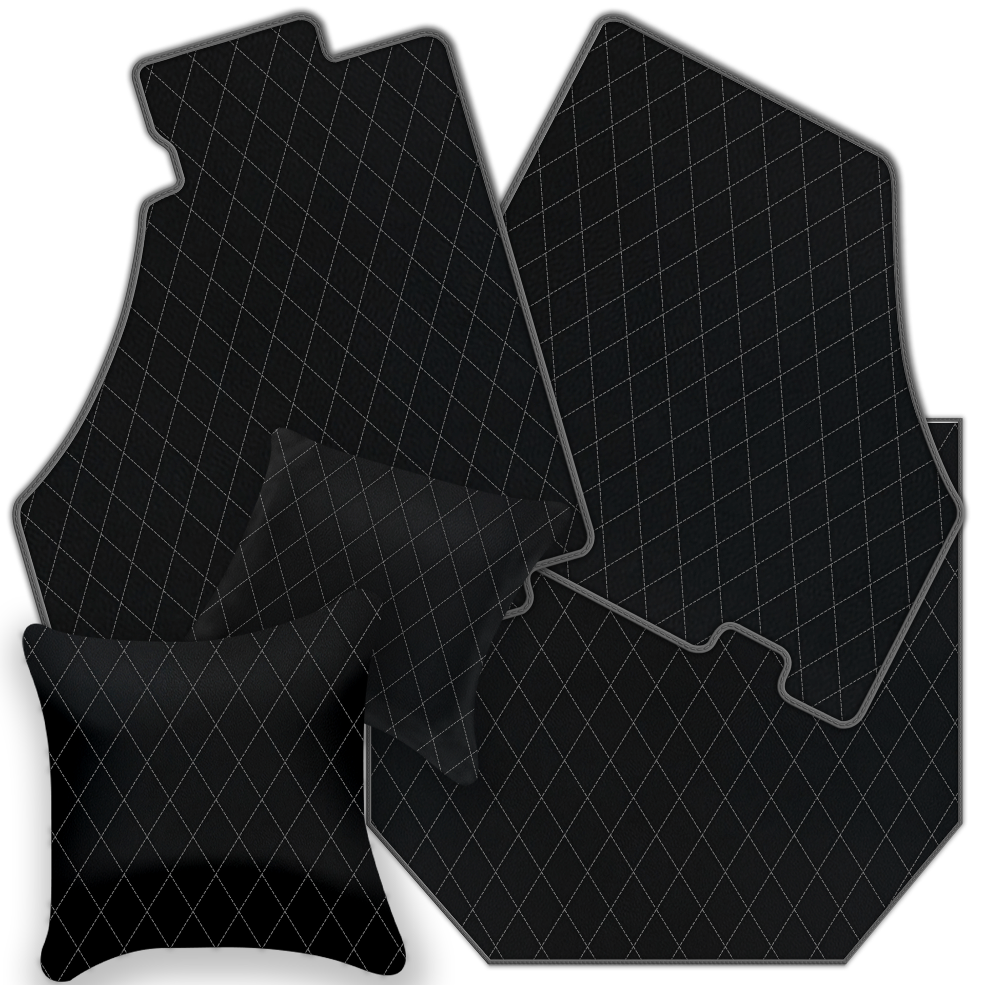 Premium Black Leather Floor Mats for Ferrari 360 (1999-2005)