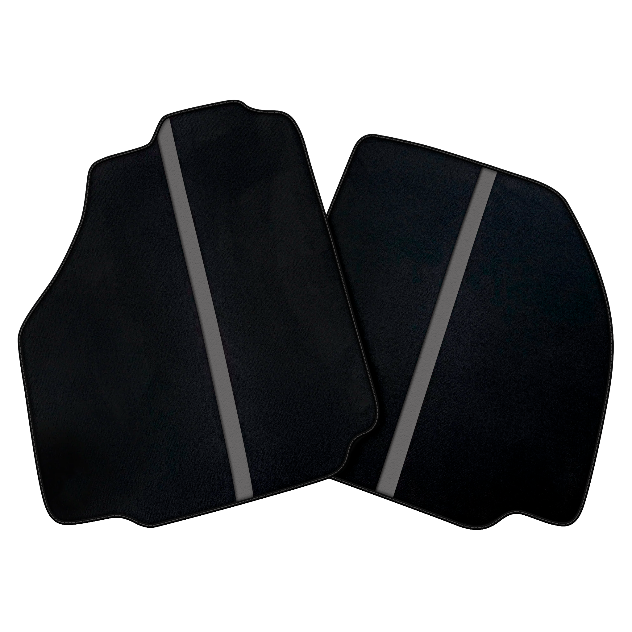 Black Car Floor Mats with Leather Line for Ferrari F8 Spider (2019-2023)