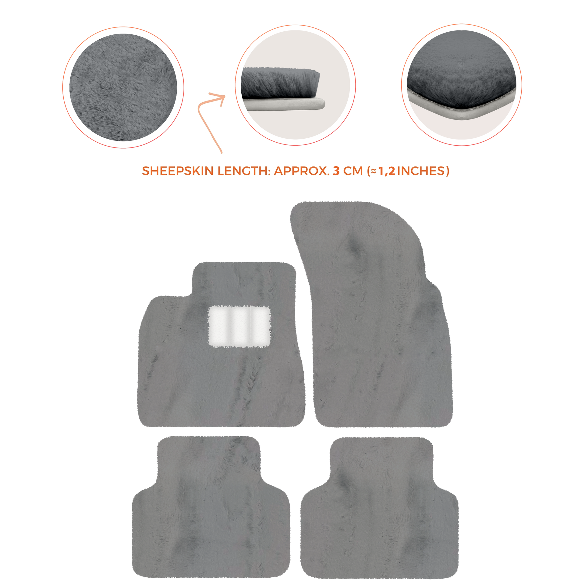 Premium Luxury Sheepskin Floor Mats for Bentley Bentayga 2015-2023