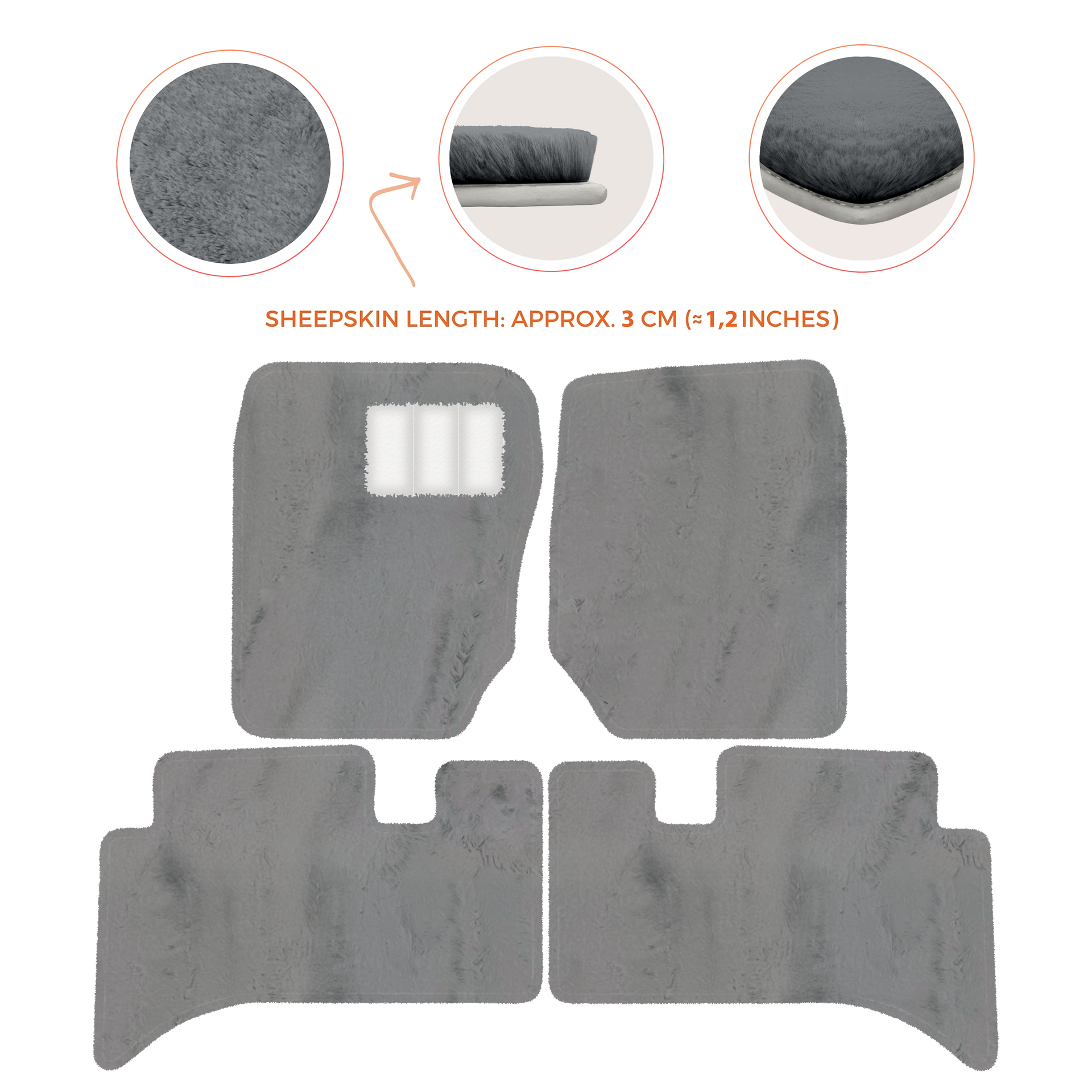 Premium Sheepskin Floor Mats for Range Rover Sport L460 (2022-2024)