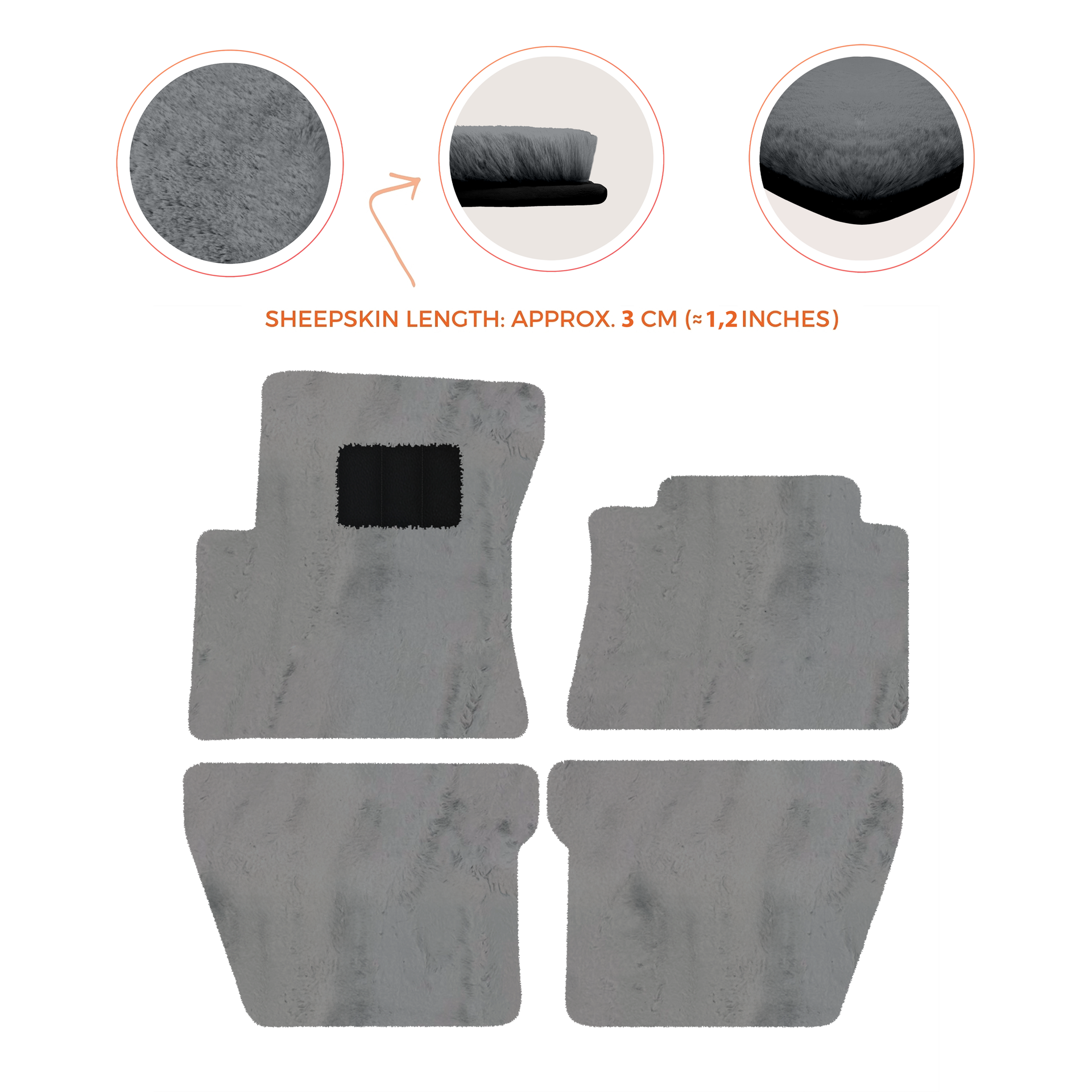 Premium Sheepskin Floor Mats for Bentley Flying Spur (2019-2023)