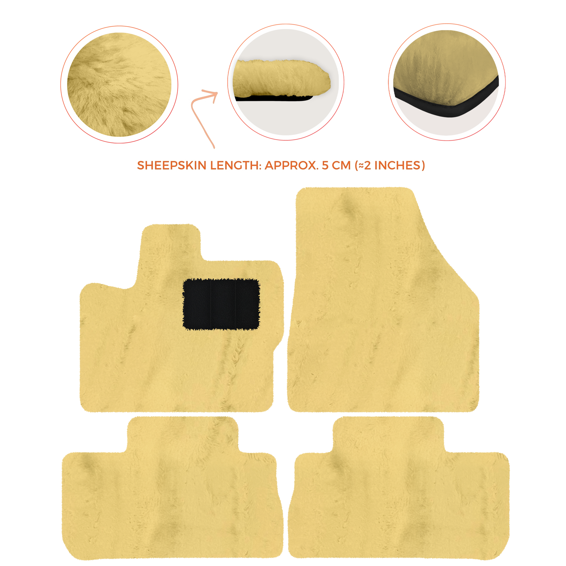 Premium Sheepskin Floor Mats for Range Rover Sport L460 (2022-2024)