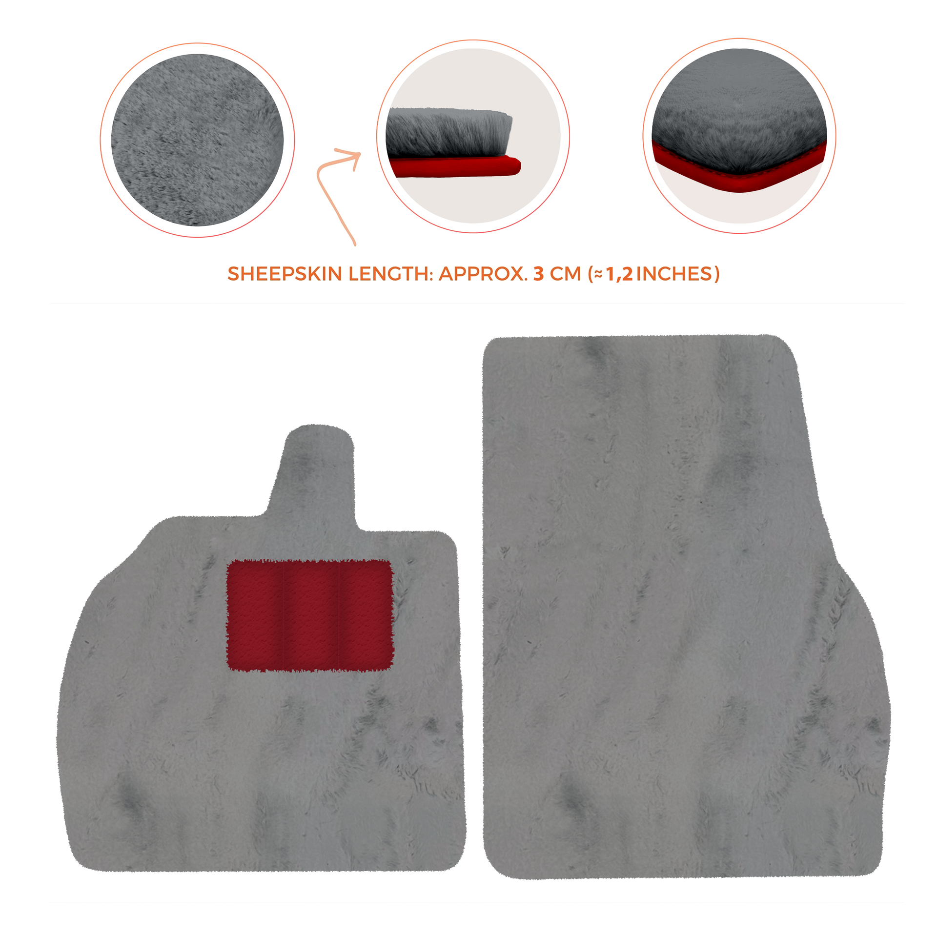 Luxury Sheepskin Floor Mats for Lamborghini Revuelto 2024-2025