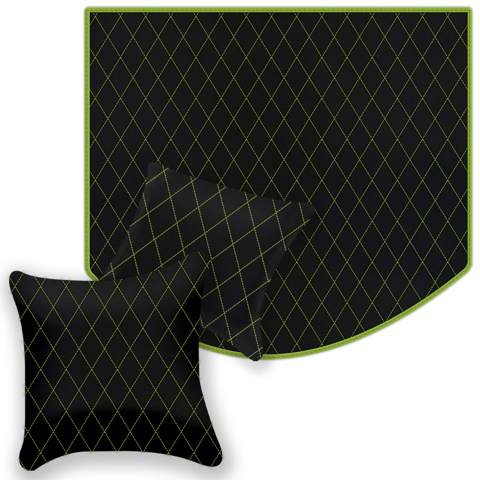 Premium Black Leather Floor Mats for Ferrari 512 TR (1992-1994)