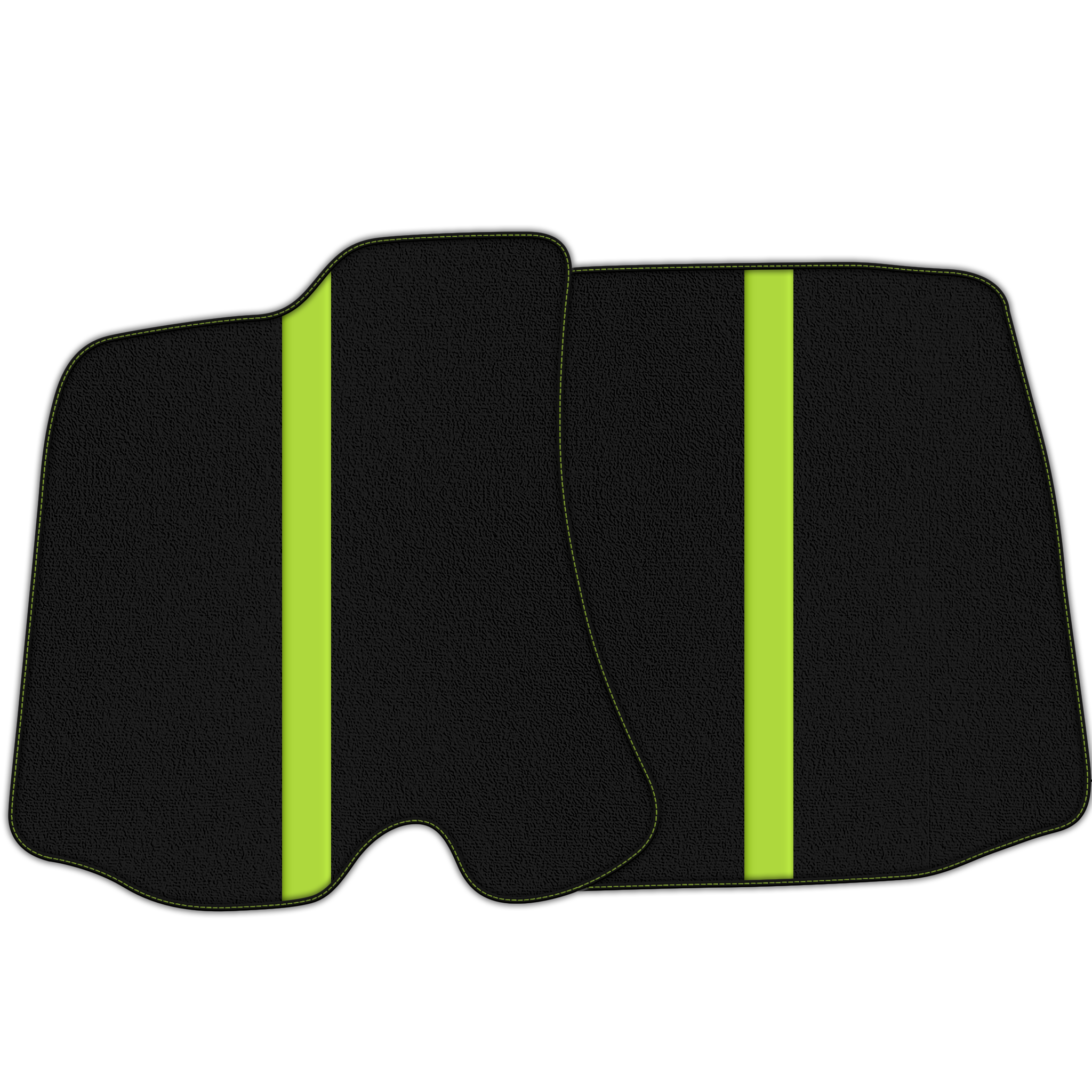 Black Floor Mats with Leather Line for Ferrari Portofino (2018-2023) - Various Colors