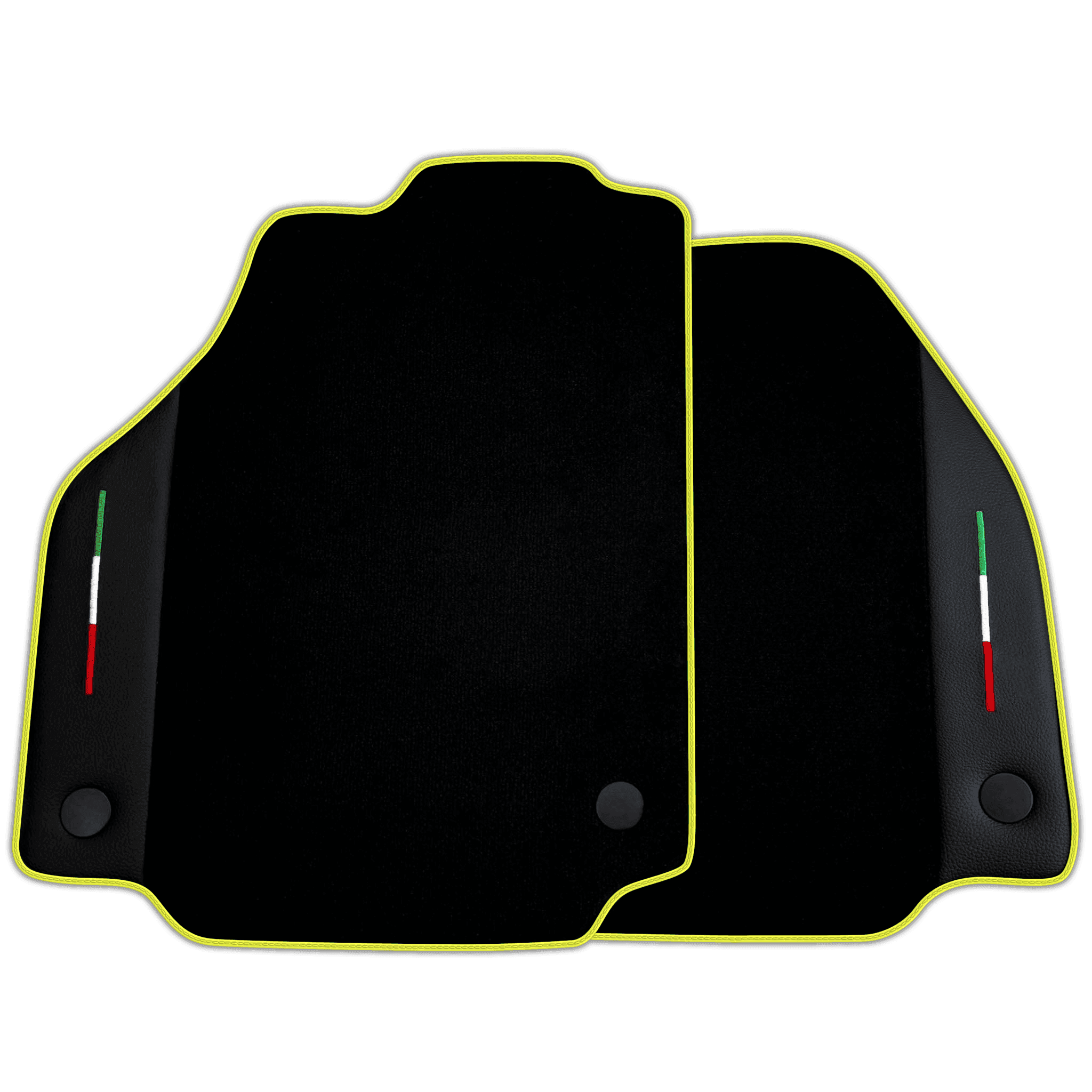 Black Floor Mats for Ferrari 488 Spider (2016-2022) with Leather | Various Trim Colors
