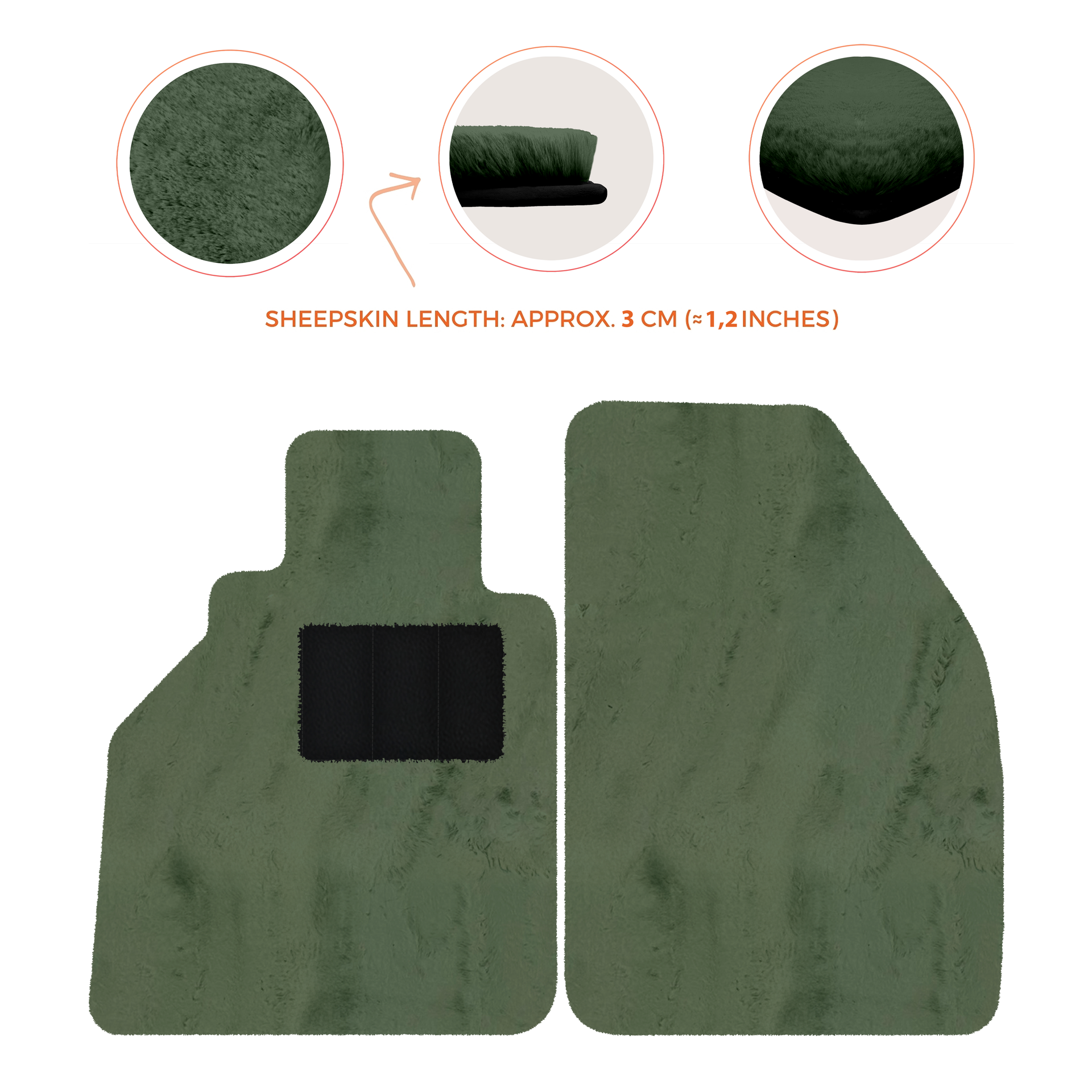 Premium Sheepskin Floor Mats for Porsche 986 Boxster (1996-2004)