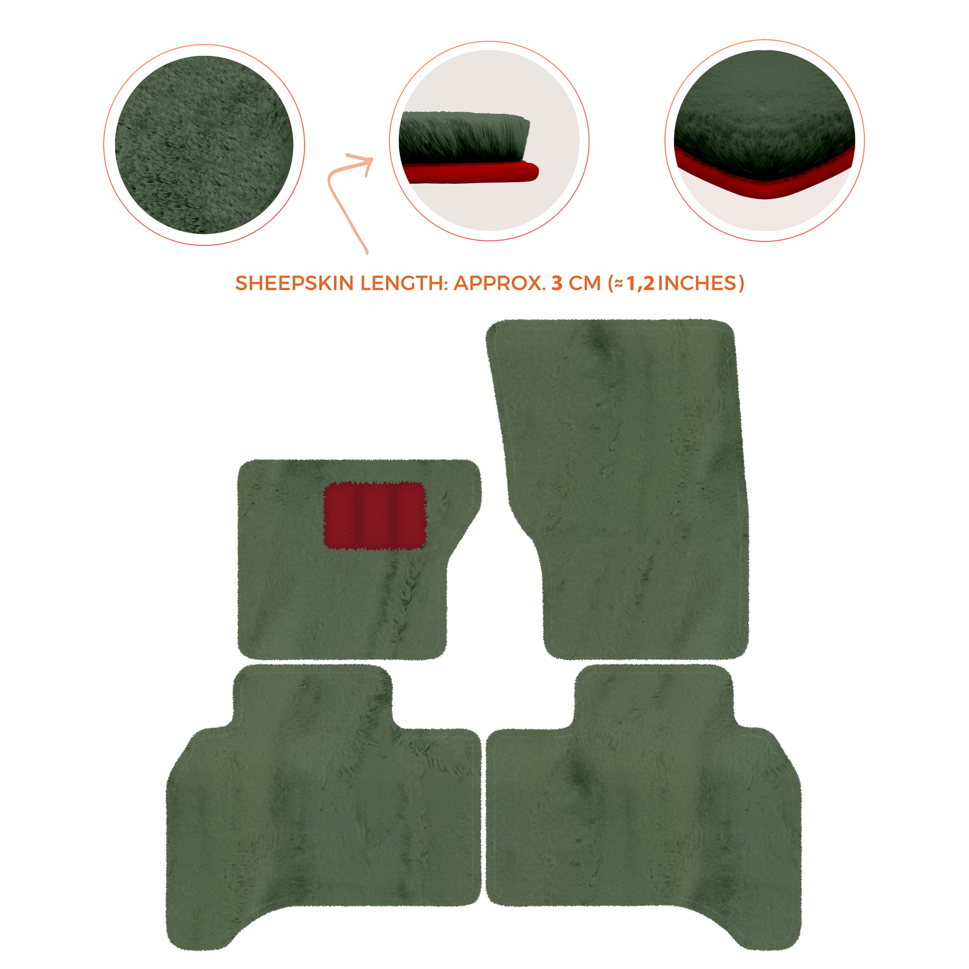Premium Sheepskin Floor Mats for Range Rover Vehicles (2012-2022)